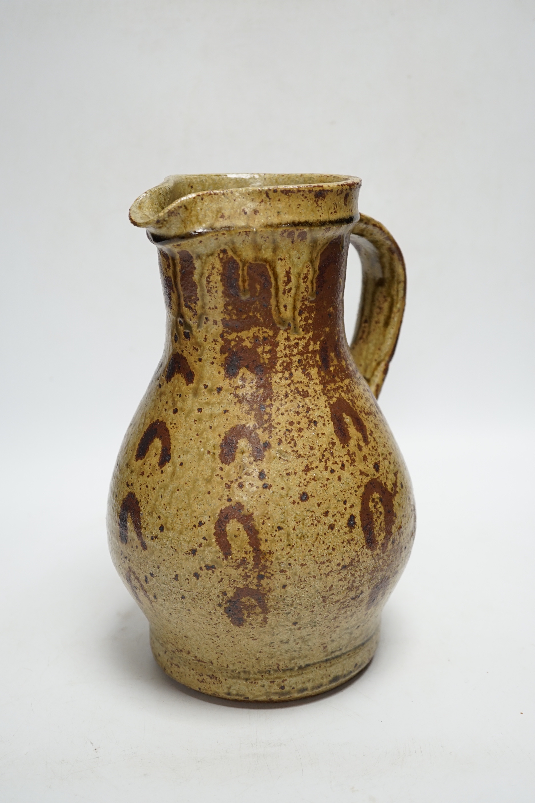 Bernard Leach. A stoneware jug, 26cm